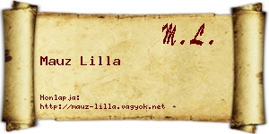 Mauz Lilla névjegykártya